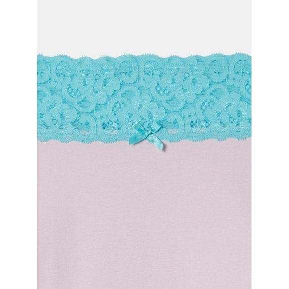 Torrid NWT Cotton Mid-Rise Lavender Brief Scallop Lace Trim Panty Size 2X - Picture 1 of 3